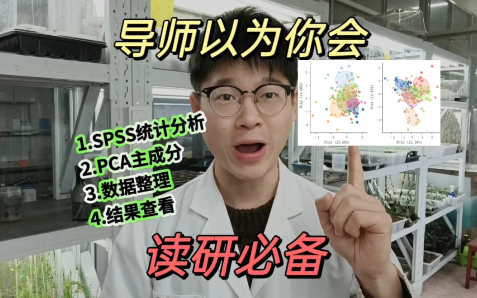 今天给大家分享下简单的SPSS学习PCA分析!哔哩哔哩bilibili