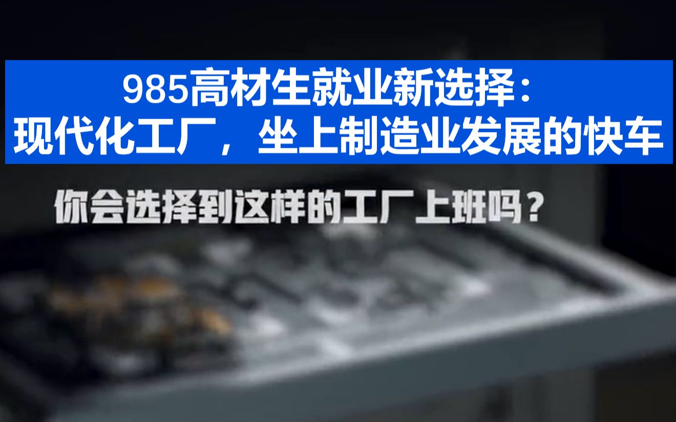 985高材生就业新选择:现代化工厂,坐上制造业发展的快车哔哩哔哩bilibili