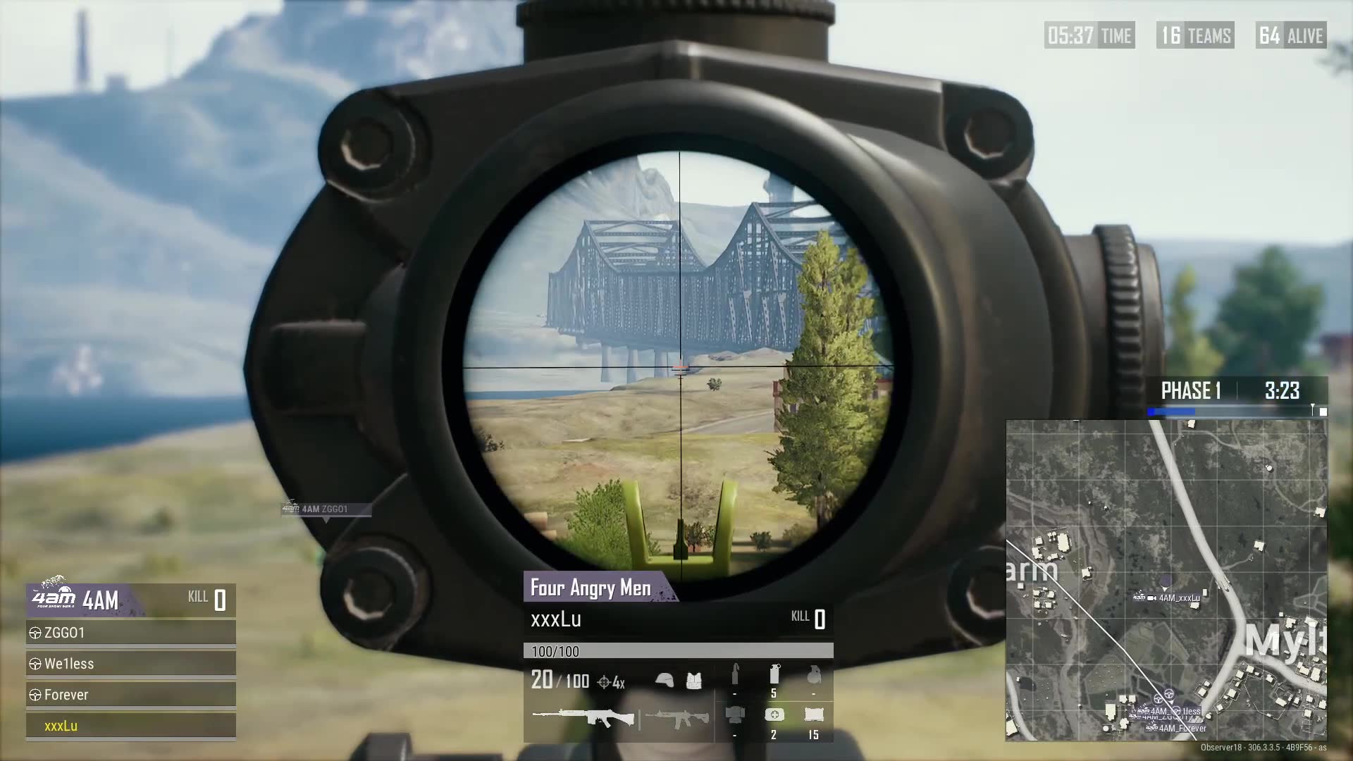 pgc绝地求生全球总决赛4am战队第一视角20191110