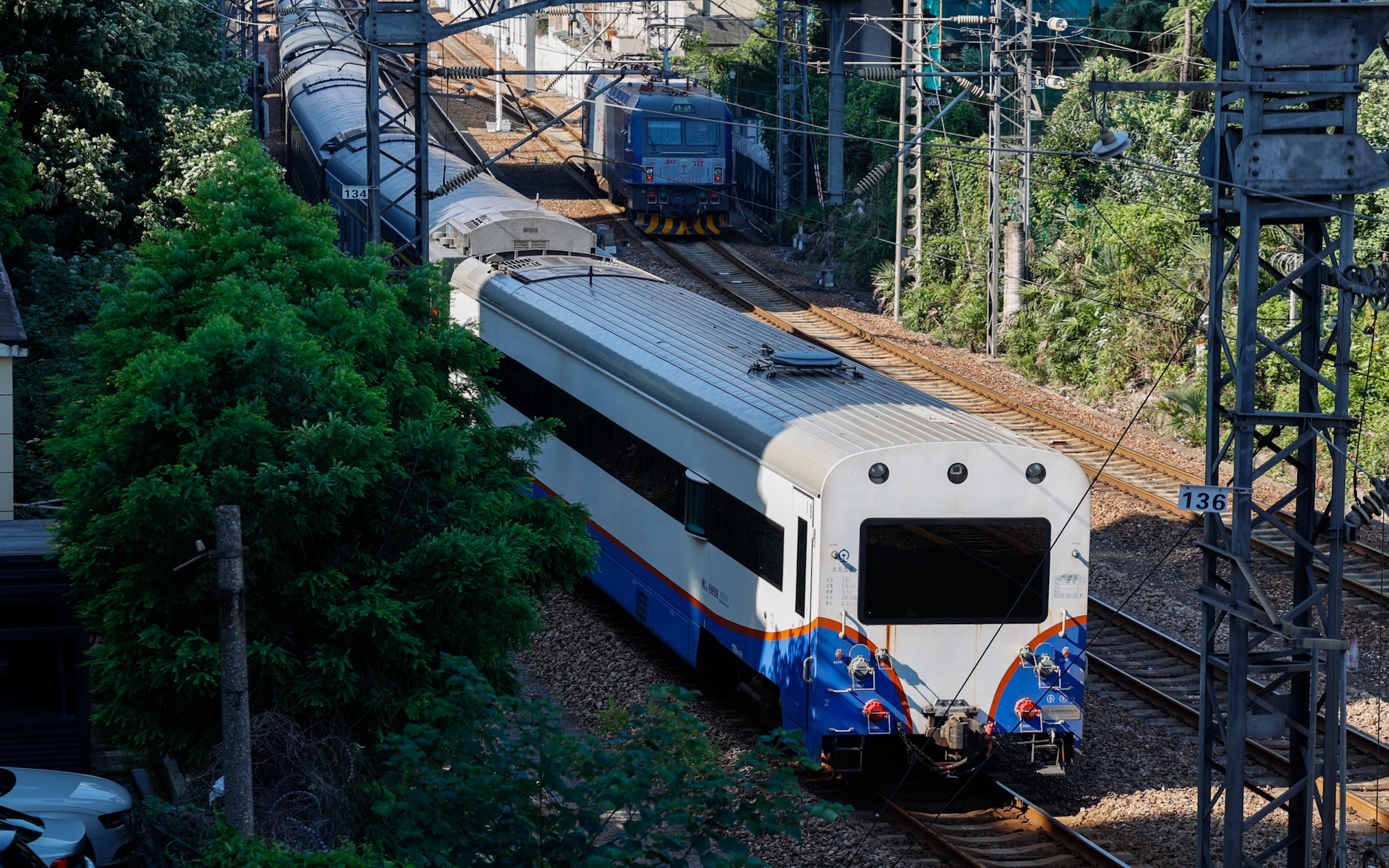 散的wx25t 999509」上局沪段hxd1d 0148牵引k466次经过沪昆绕行线k1km