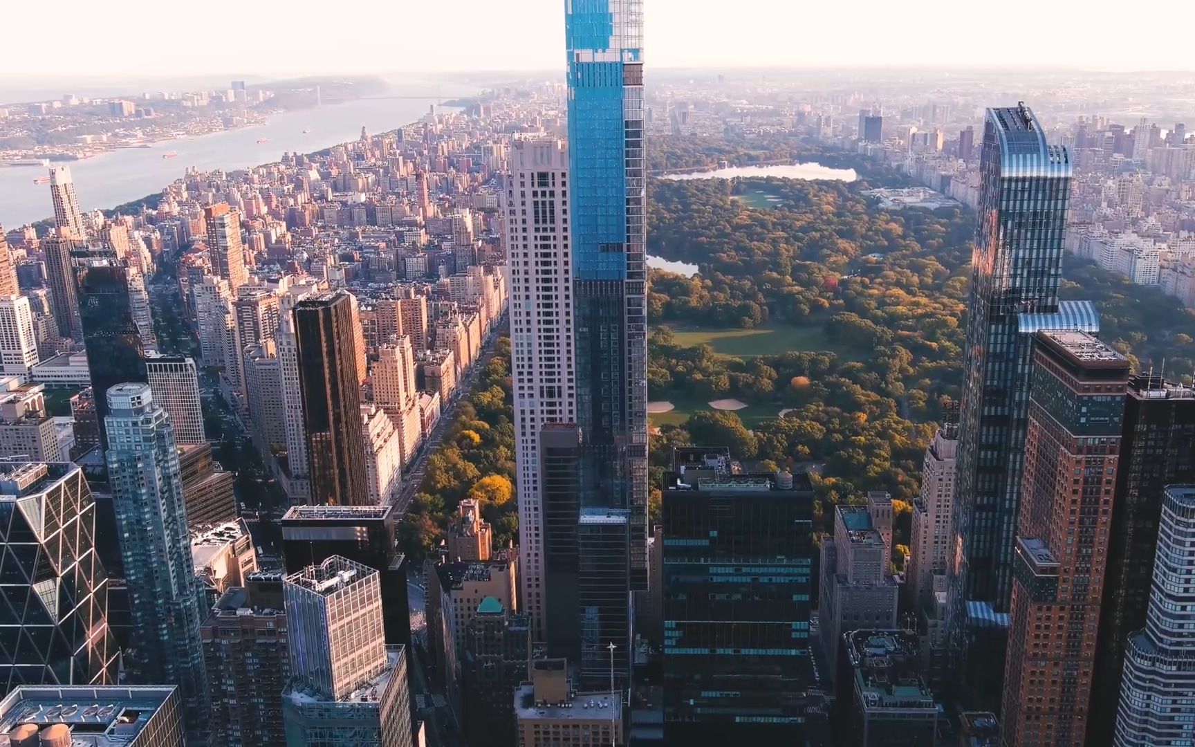 曼哈顿岛城市航拍