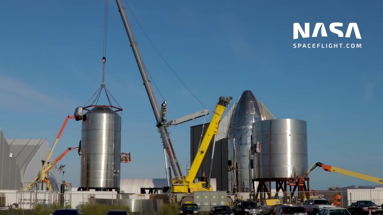 nasaspaceflight星舰sn1燃料箱部分建造starshipsn1aftfwdtanksection