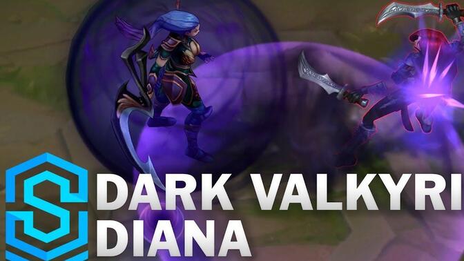 【英雄联盟】暗黑女武神 皎月女神 黛安娜(2019)皮肤技能预览【skin