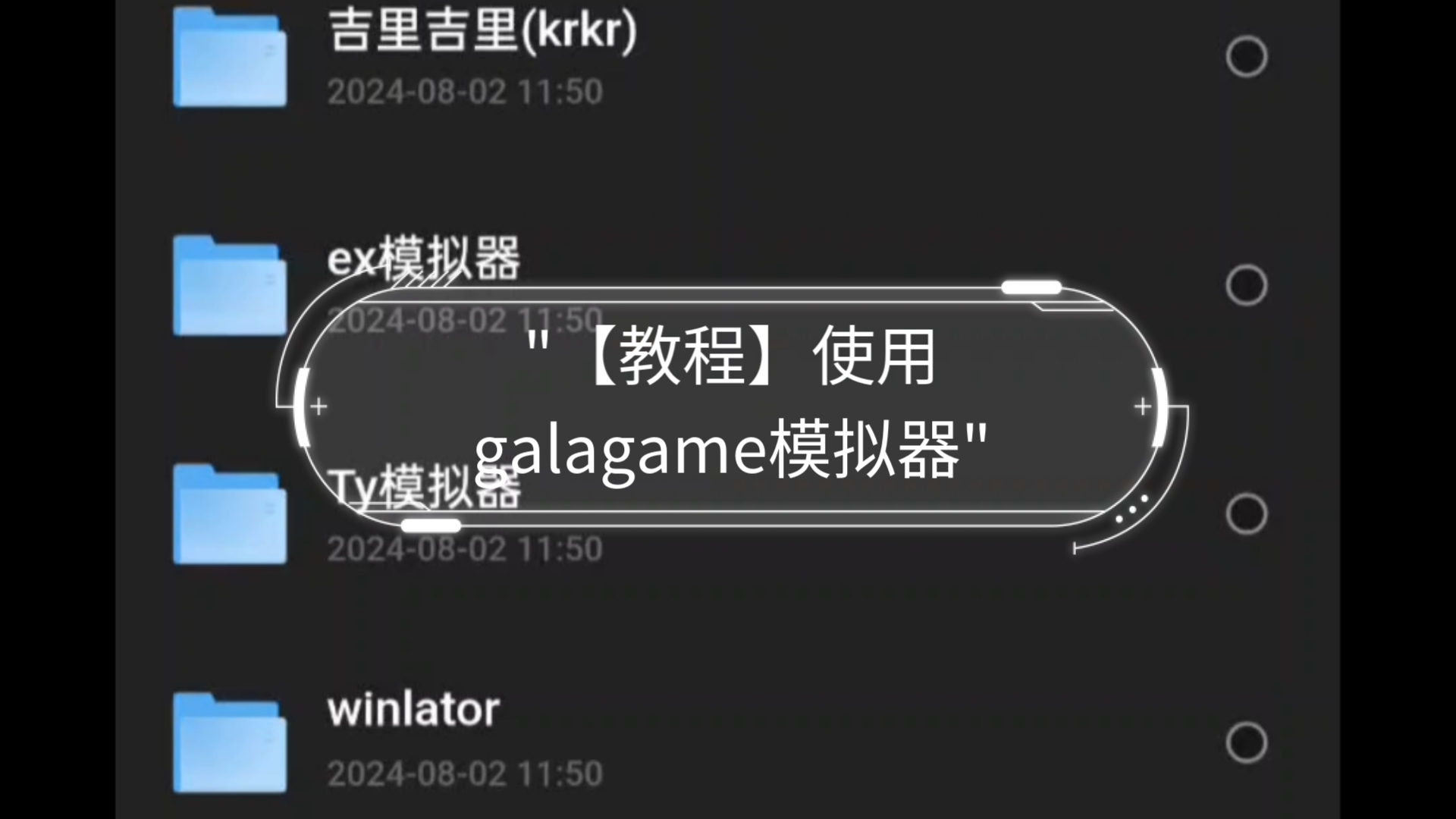 【教程】使用galagame模拟器哔哩哔哩bilibili教程