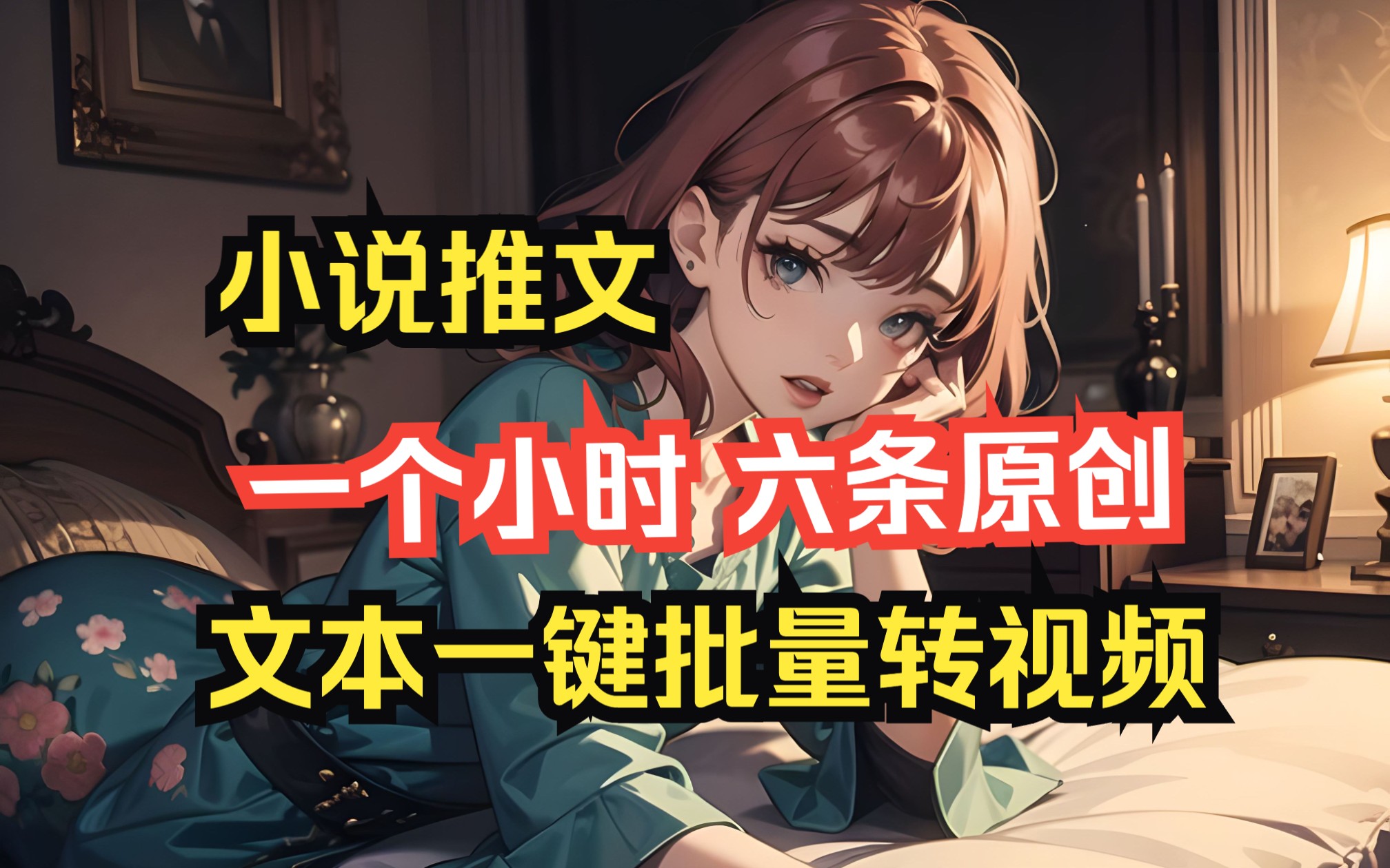 [图]1个小时，6条原创，小说推文一键批量文本转视频