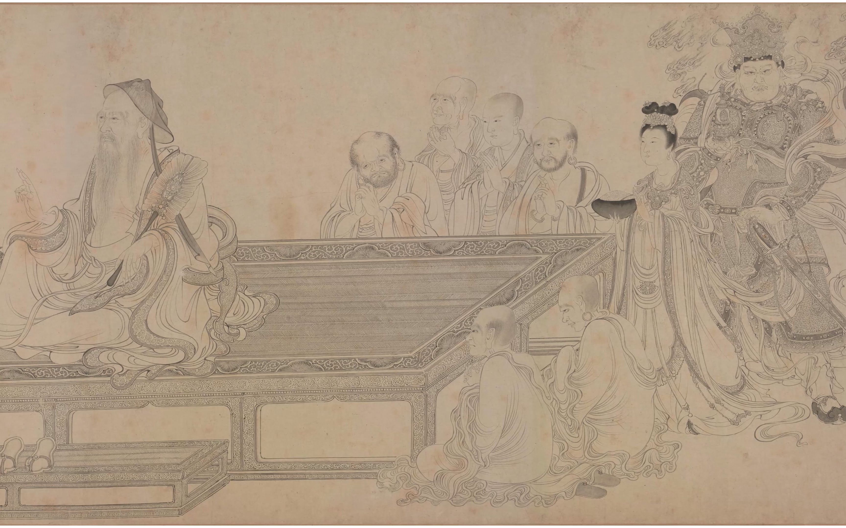 维摩演教图卷宋李公麟绘传纸本墨笔现藏于北京故宫博物院