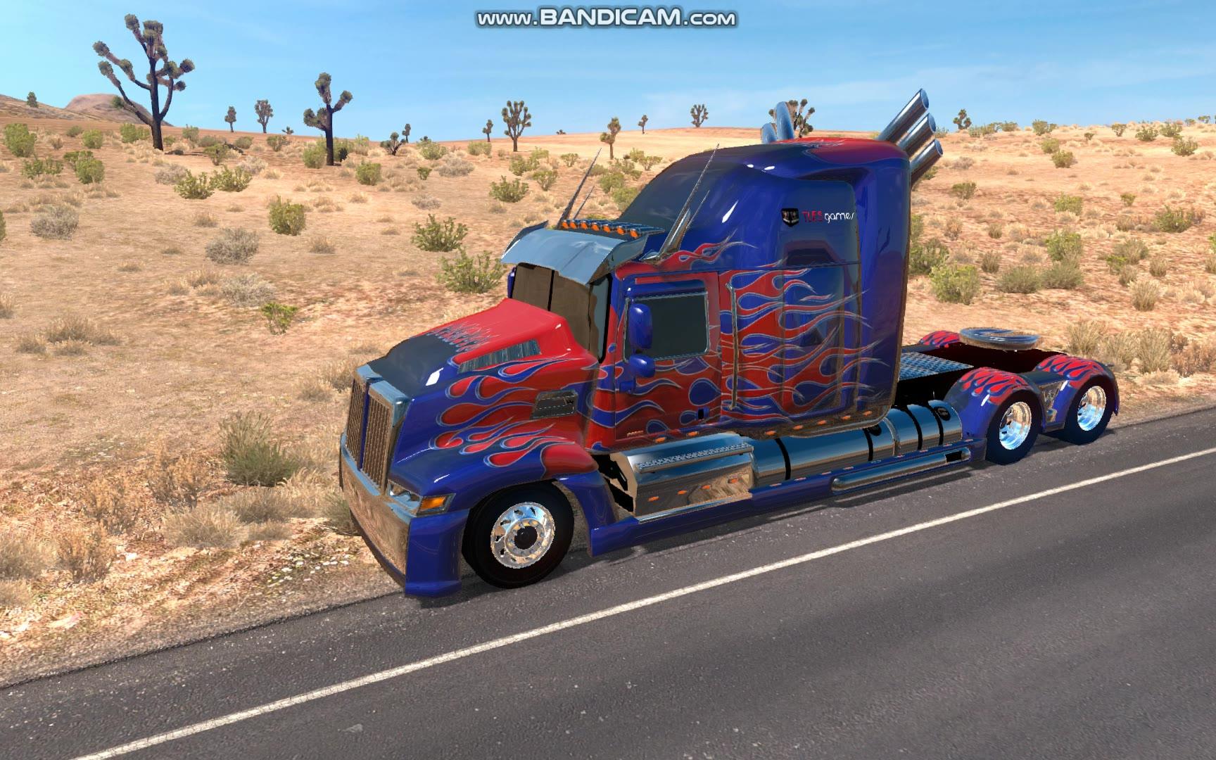 欧洲卡车模拟2擎天柱(西部之星5700)mod试驾