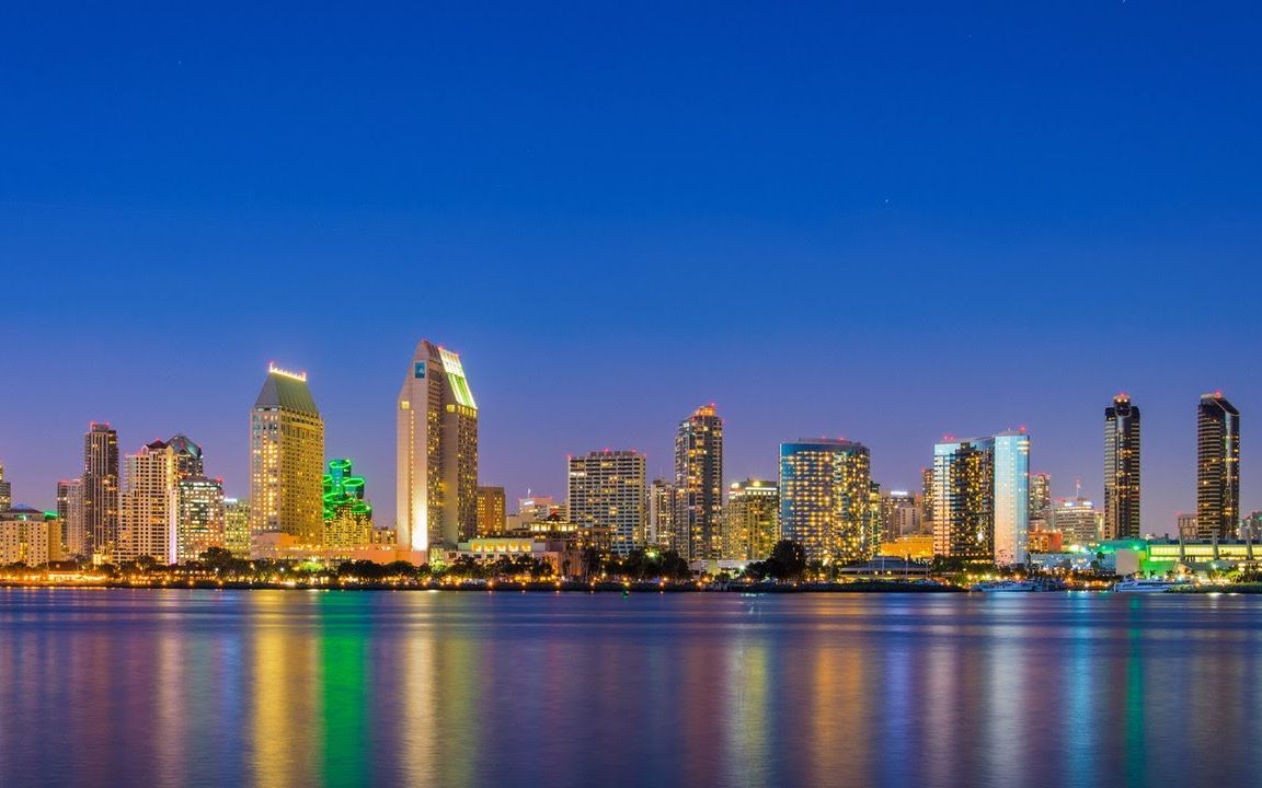 圣迭戈城市夜景灯光