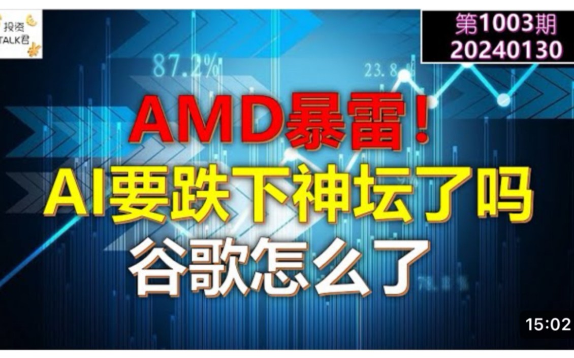 美股|AMD暴雷,AI要跌下神坛?谷歌存在的问题哔哩哔哩bilibili