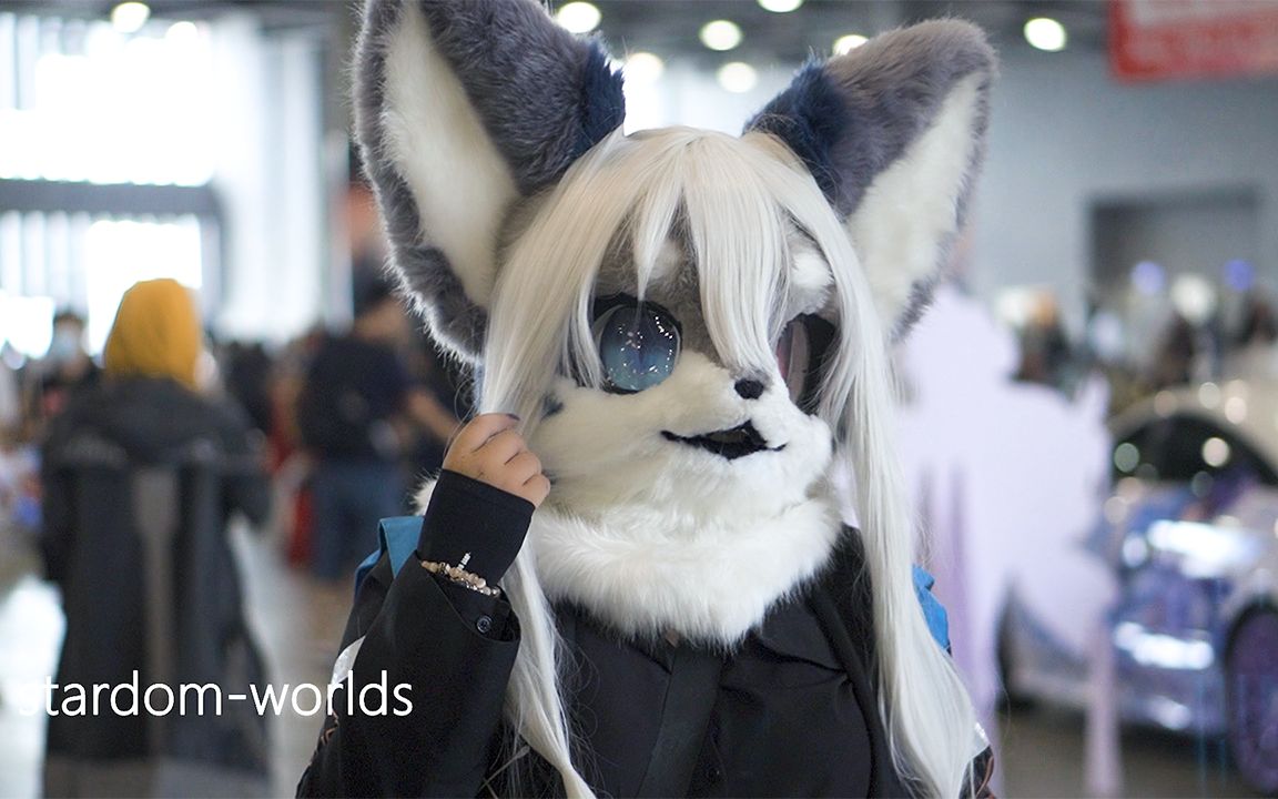 cicf2020 furry fursuit cos可爱兽装娃娃 广州漫展