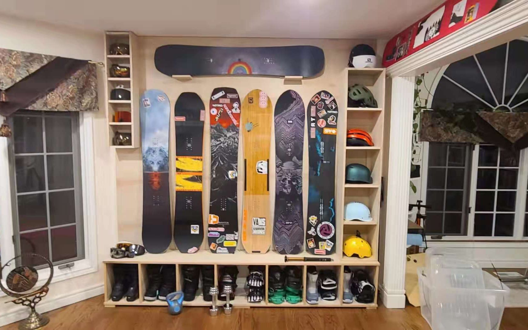 滑雪板/单板 摆放装饰墙