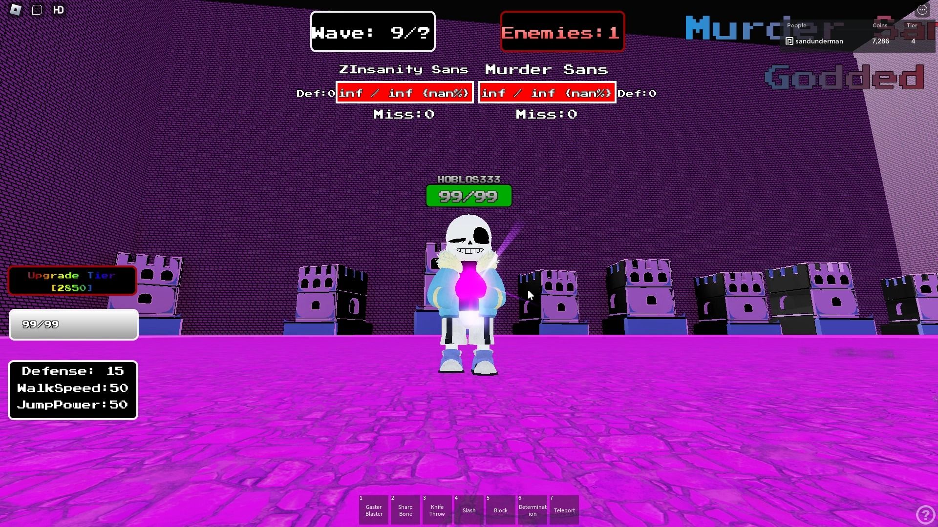 double would sans ops murder and insanity wave but killer95