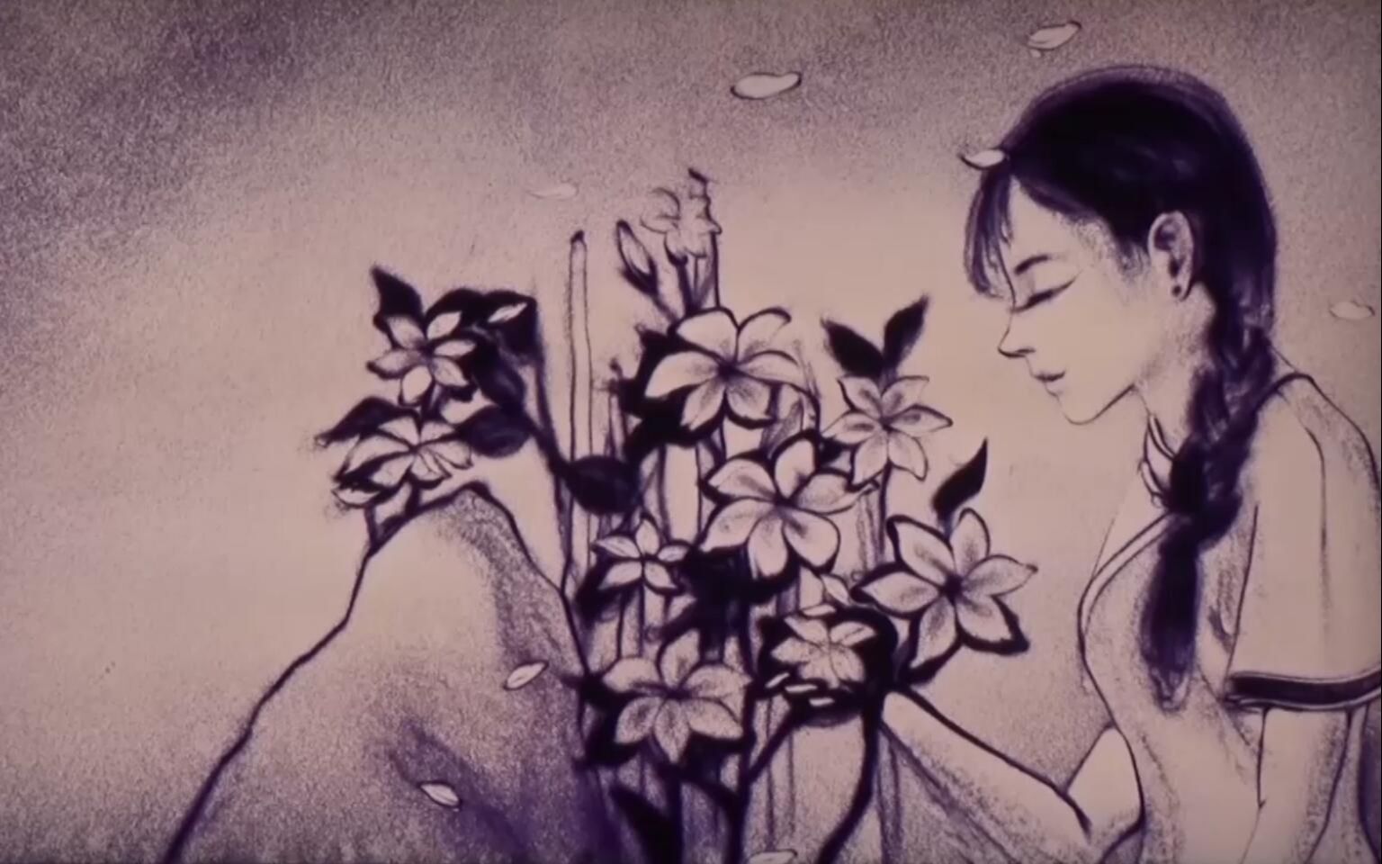 沙画梅艳芳女人花