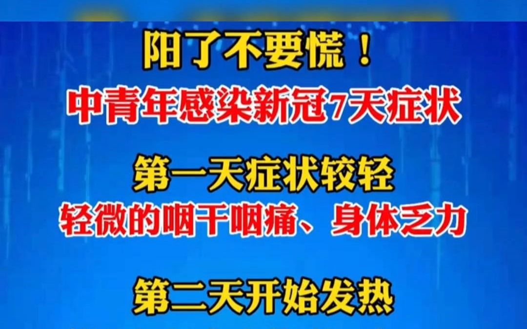 [图]阳了不要慌 全面了解一下感染新冠七天的症状过程