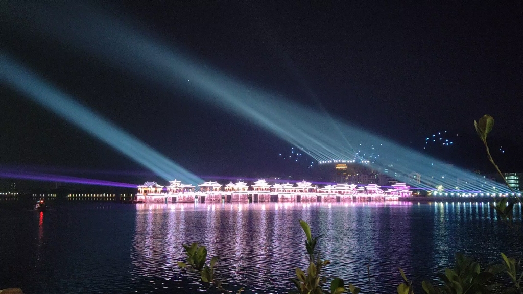 潮州广济桥灯光秀(全程)