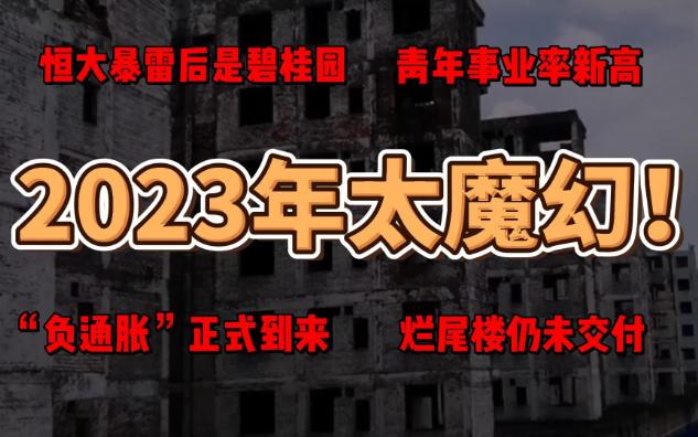 碧桂园也要暴雷?2023年太魔幻!青年事业率新高、负通胀也来了,烂尾楼仍在烂尾...哔哩哔哩bilibili