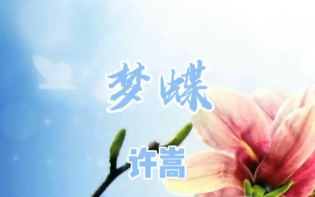 许嵩早期歌曲《梦蝶》哔哩哔哩bilibili