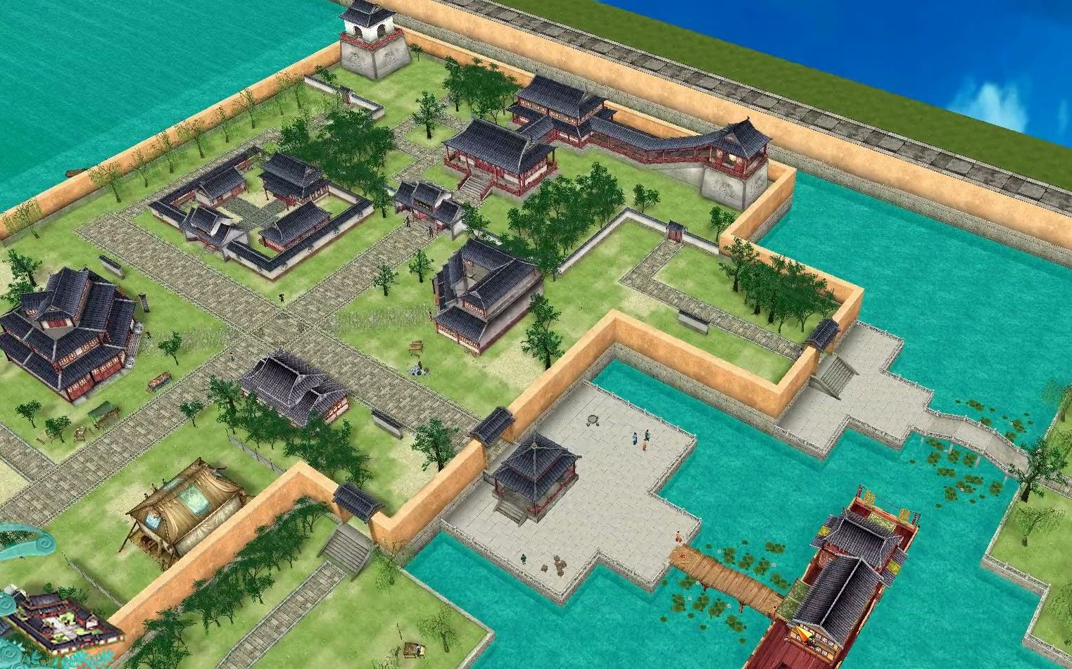 仙剑四 游戏场景俯瞰08——陈州-千佛塔_哔哩哔哩_bilibili