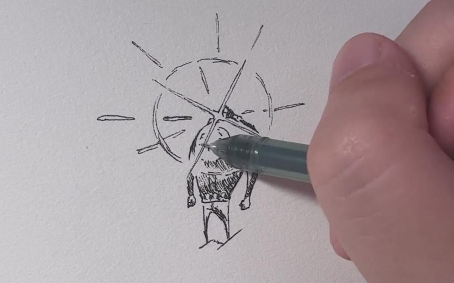 【画】暴君熊的画法火柴人海贼王