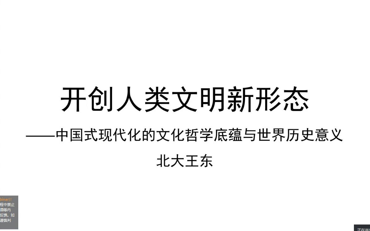 王东教授:中国式现代化的文化哲学底蕴与世界历史意义哔哩哔哩bilibili