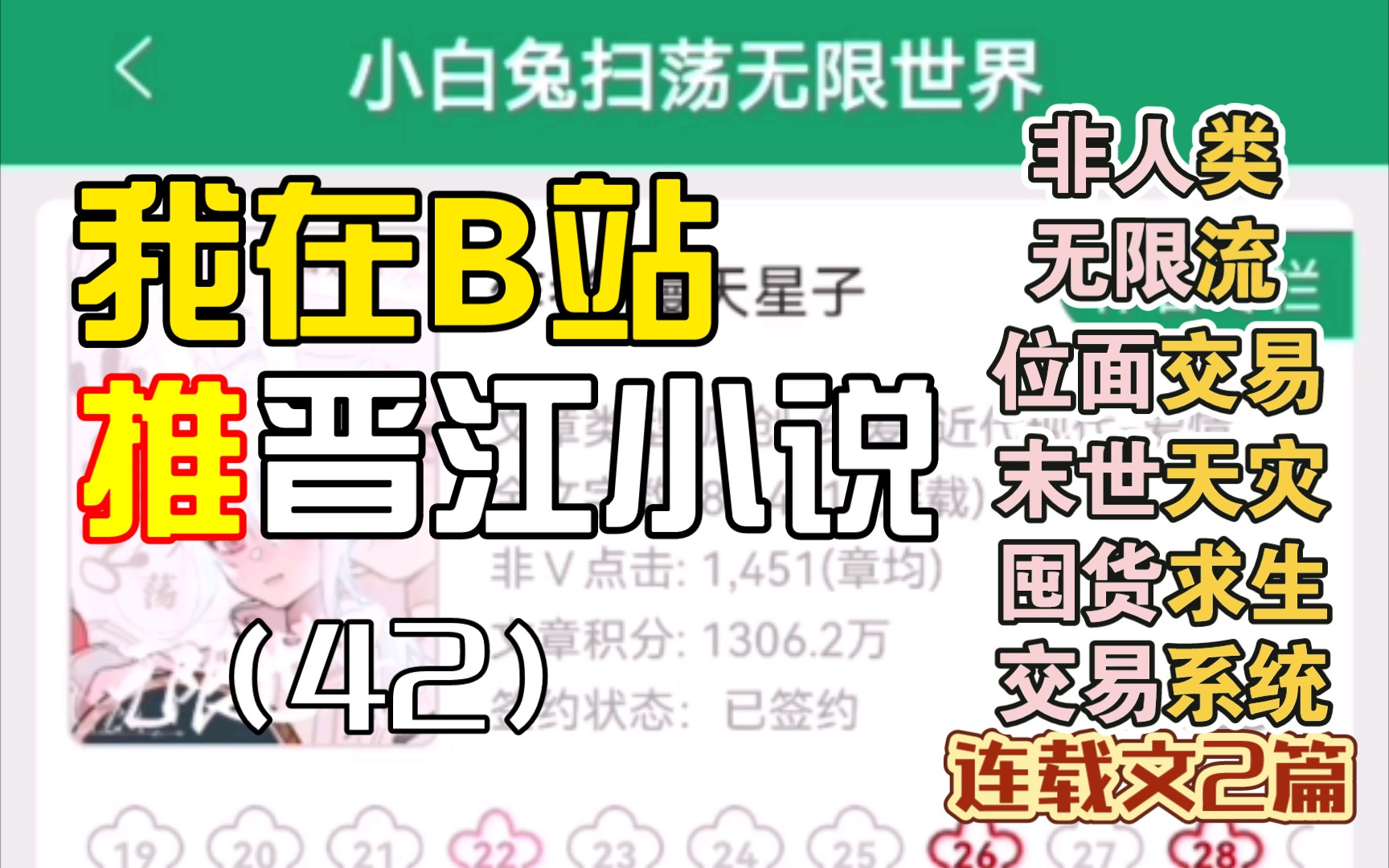 [图][推文Ⅱ]我在B站推晋江小说（42）非人类位面交易无限流纯爱文➕无限天灾带交易系统囤货求生言情爽文