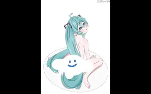 Скачать видео: 【绘画过程】是一只Miku