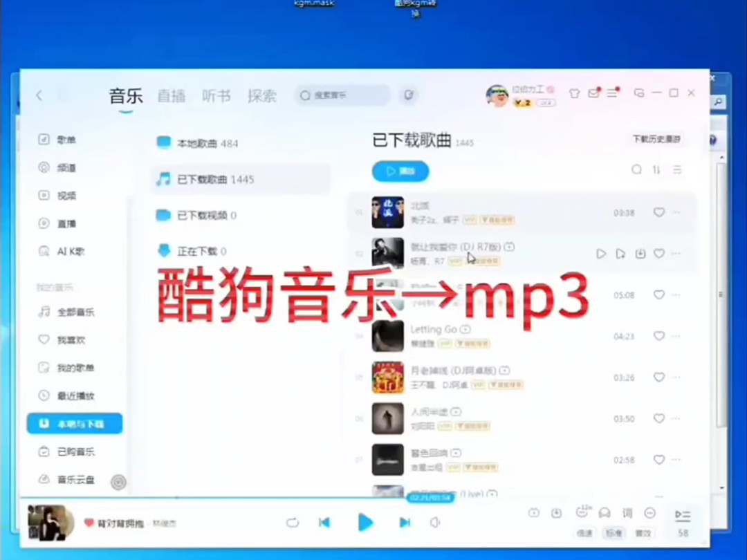 酷狗会员下载的会员歌曲听不了 ?需要使用工具进行解码转换为mp3即可.哔哩哔哩bilibili