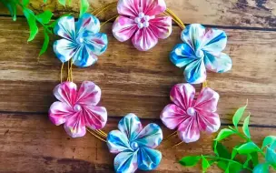 细工花 100均材料だけでつまみ細工髪飾り作り方 Kanzashi Flower Diy Fabric Flower 成人式卒業式七五三などに 哔哩哔哩 つロ干杯 Bilibili