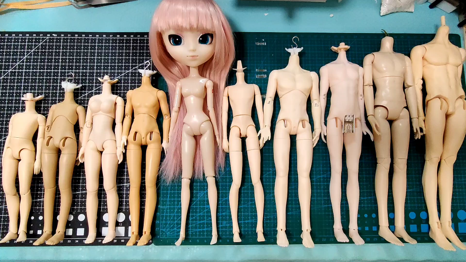 八款(十款)20-30cm可戳gsc头素体介绍 对比 戳头展示 穿衣参考_哔哩