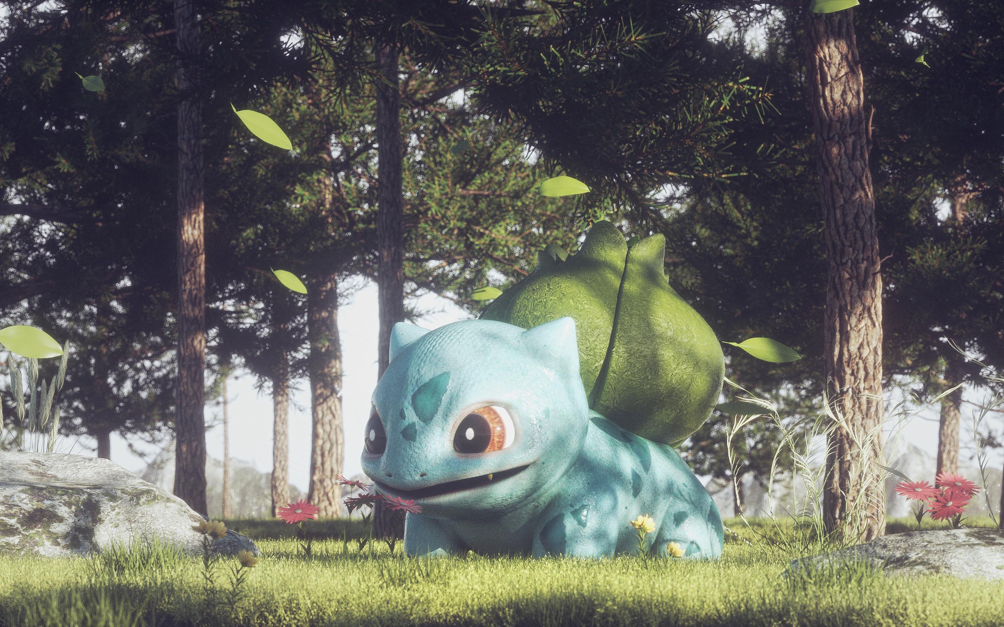 用c4d制作口袋妖怪写实场景-oc渲染器-随缘直播【宝可梦】