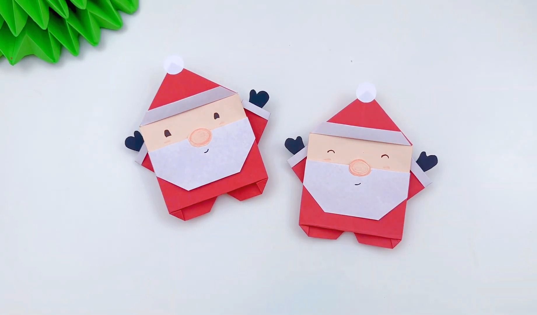 圣诞老人折纸,圣诞节必备手工