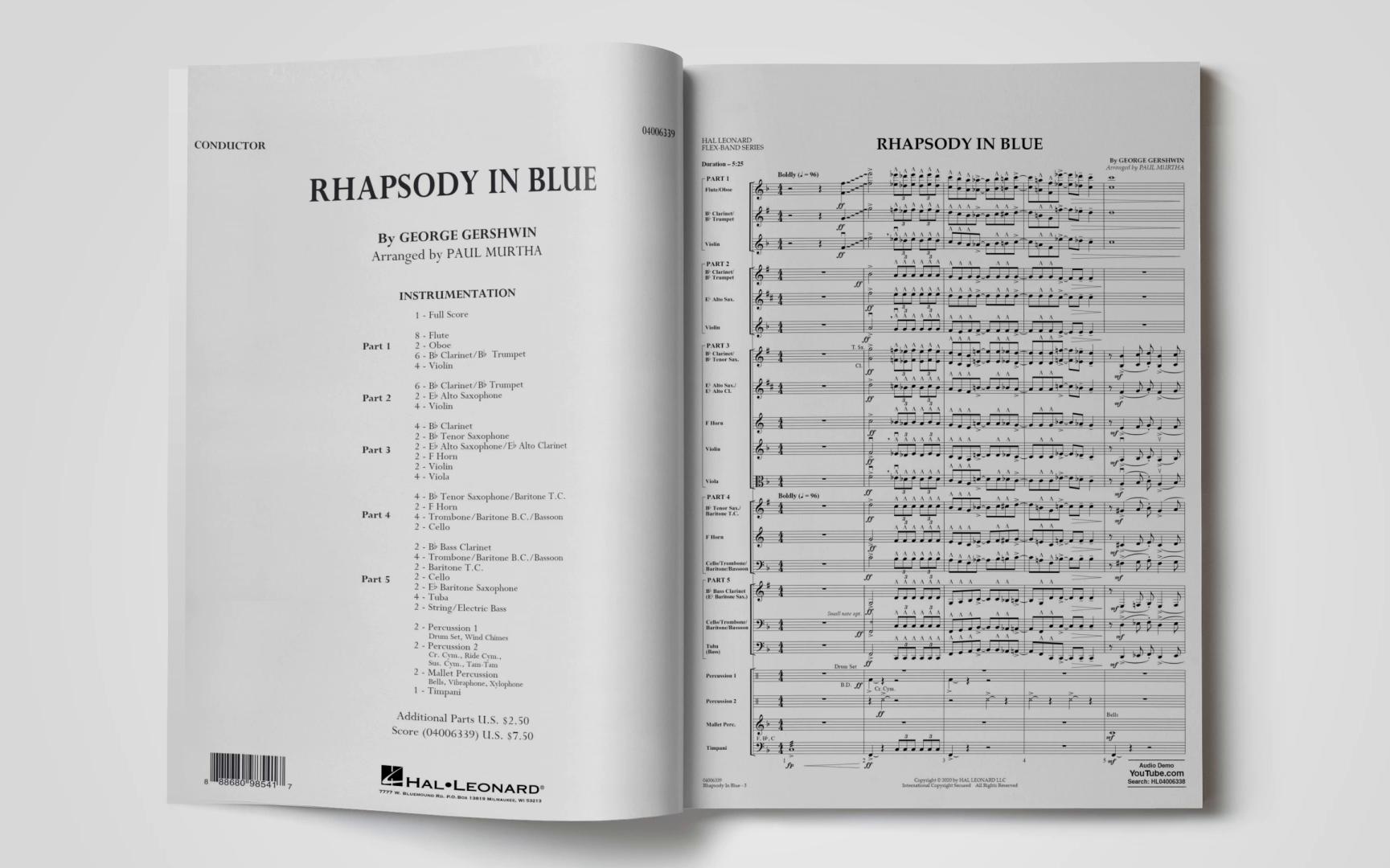 [图]蓝色狂想曲 Rhapsody in Blue 灵活编制作品