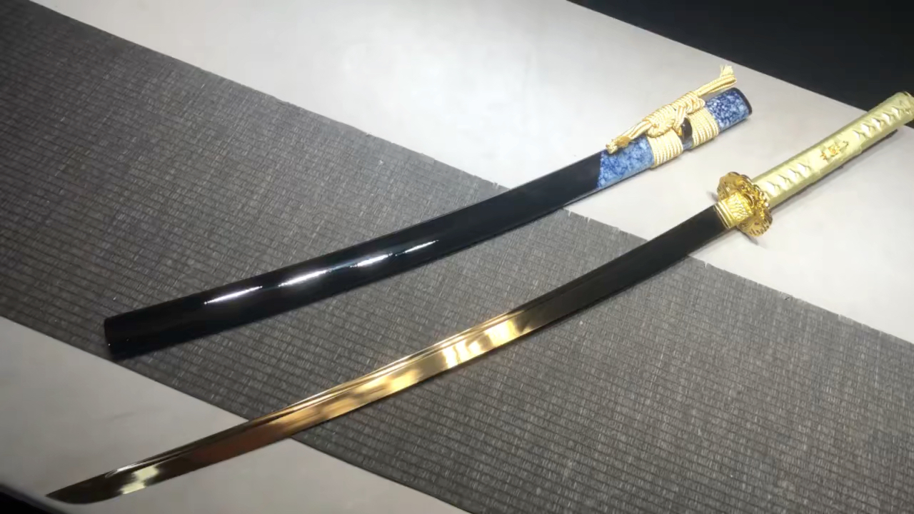 高锰钢高温烤金武士刀打刀