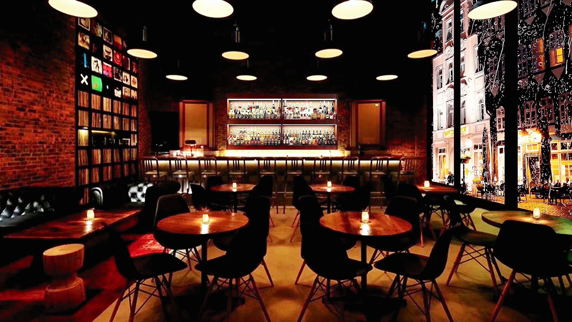 【relax】在空无一人的酒吧中细细品味着萦绕耳畔的爵士乐,而外面大雨