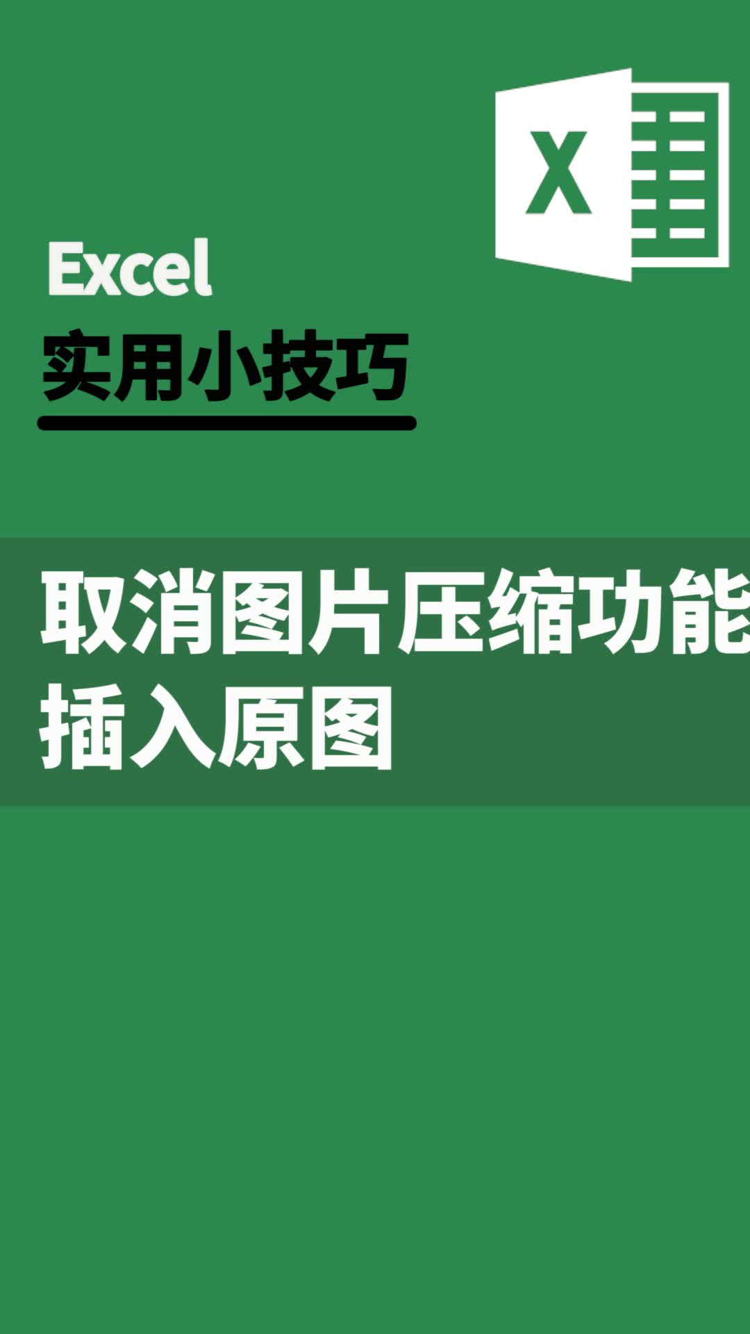 excel如何取消图片压缩功能插入原图?|办公不求人(47)
