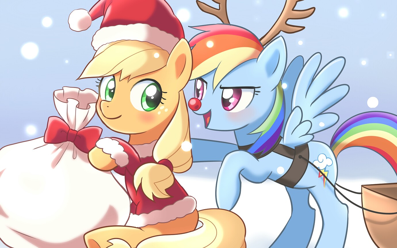 [图]【MLP/圣诞节】中英双字 Jingle bells （铃儿响叮当-云宝黛西）1080P