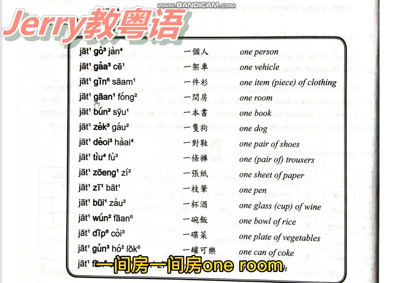 粤语中的量词Mearsure Word in Cantonese哔哩哔哩bilibili