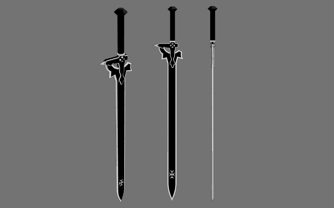 活动作品黑剑阐释者次世代全流程模型制作教学模型uv材质