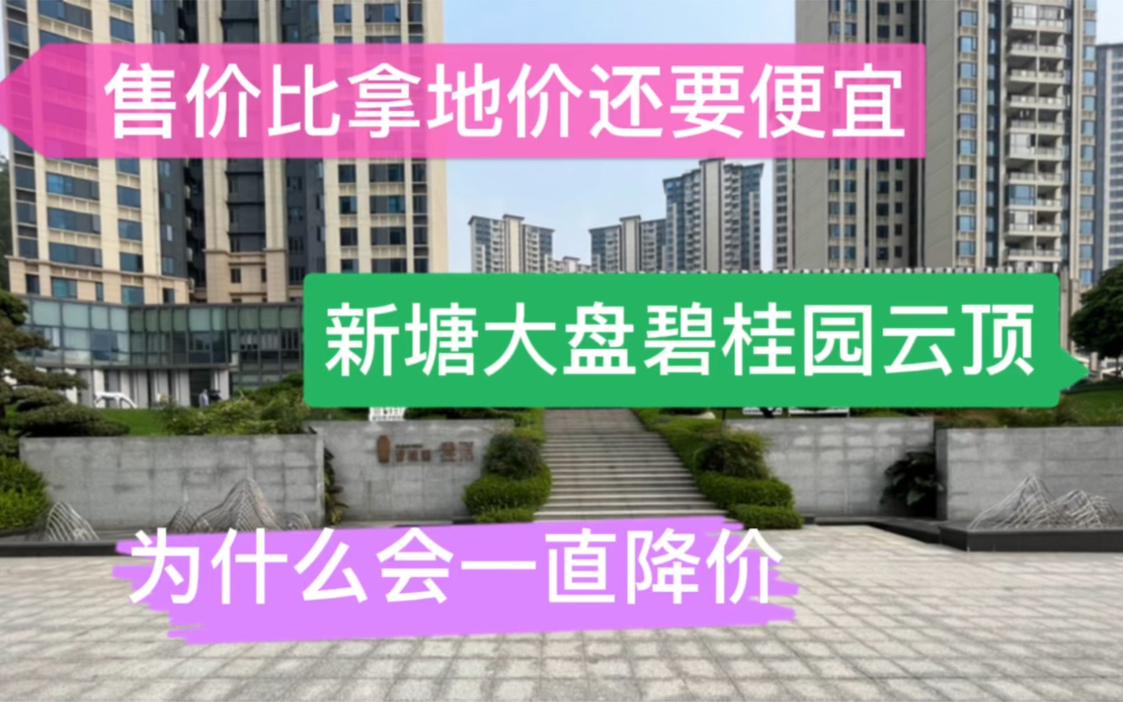 直降5000元/方,比拿地价还要便宜,带重点名校,新塘大盘碧桂园云顶,为什么一直降价哔哩哔哩bilibili