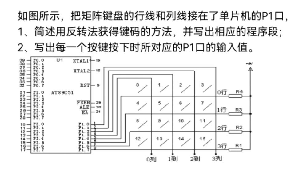【单片机】矩阵键盘工作原理(反转法)哔哩哔哩bilibili