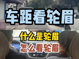 下载视频: 老听说车距看轮眉，新手到底要怎么看？