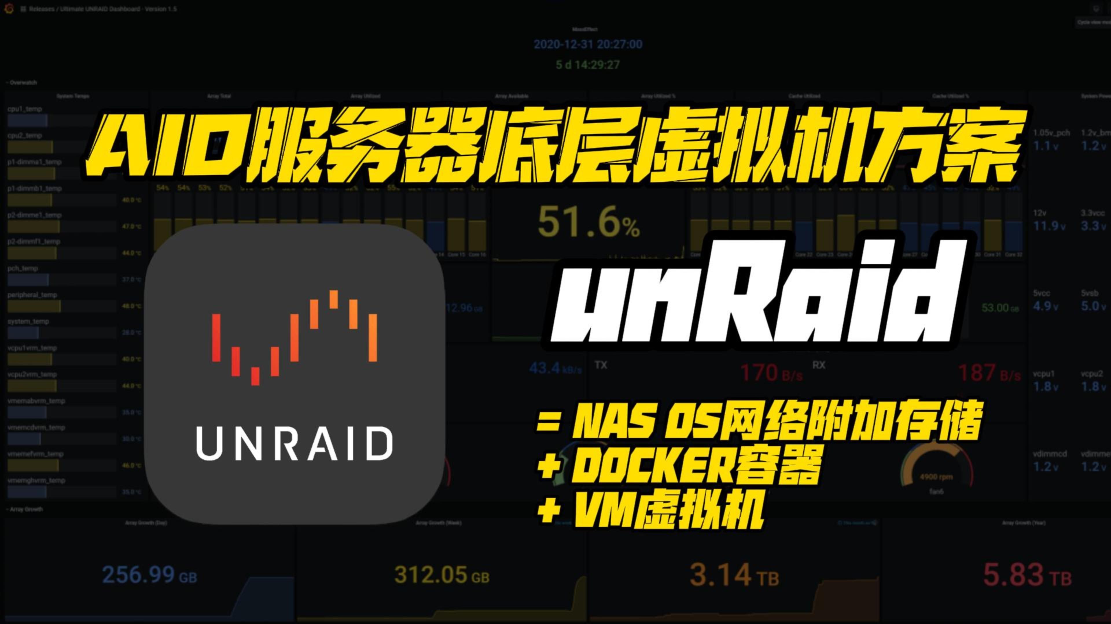 AIO服务器的底层虚拟机方案选择,讲讲unRaid哔哩哔哩bilibili