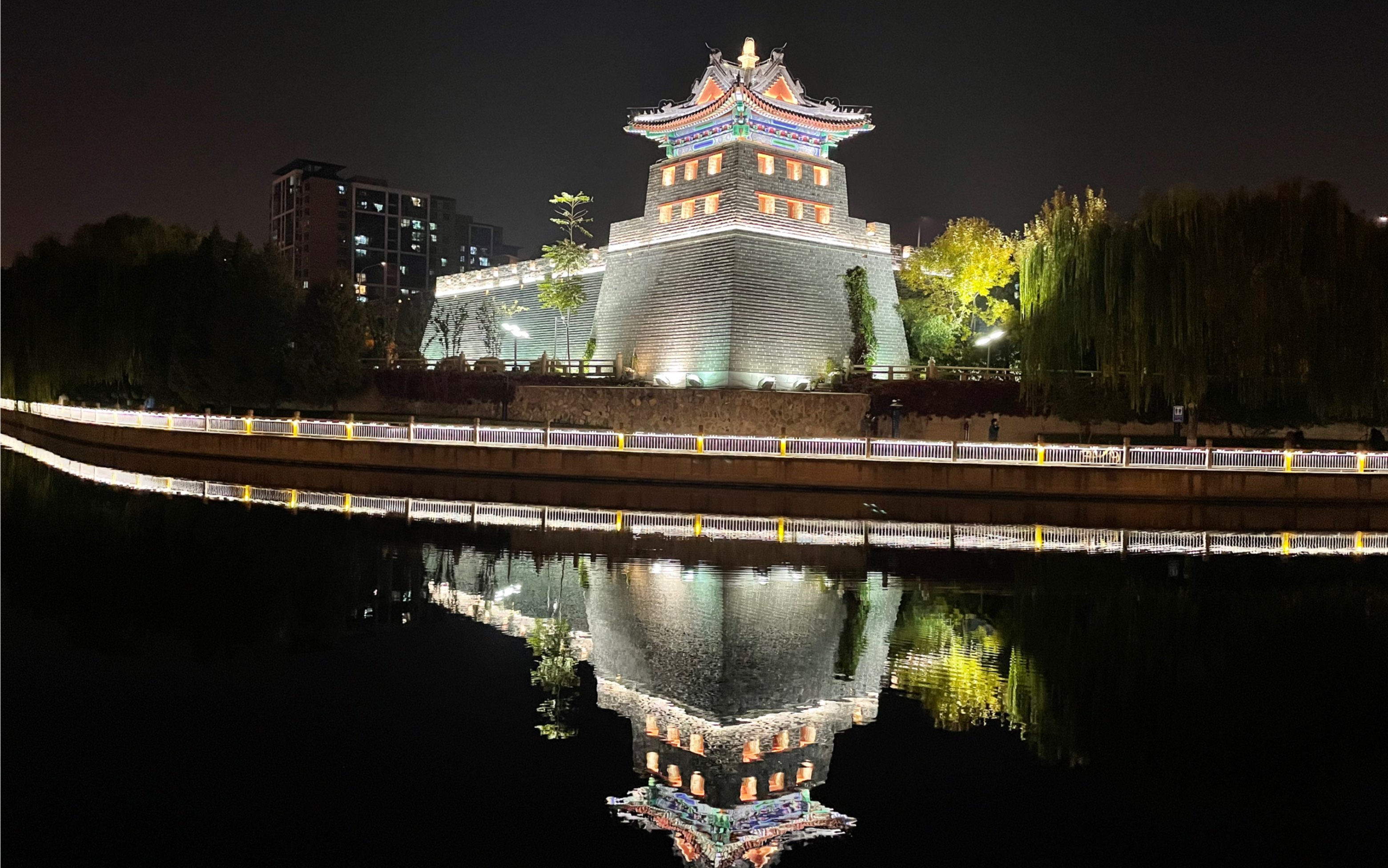 北京左安门角楼夜景随拍