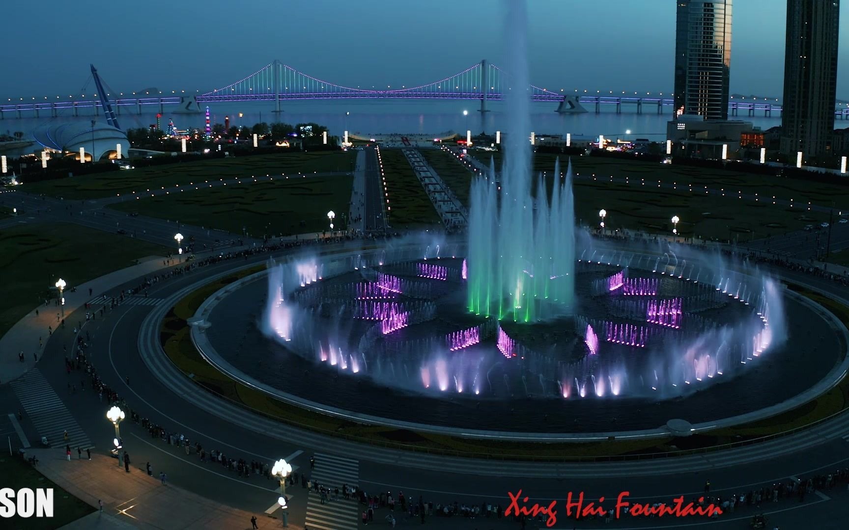 大连星海音乐喷泉广场图片