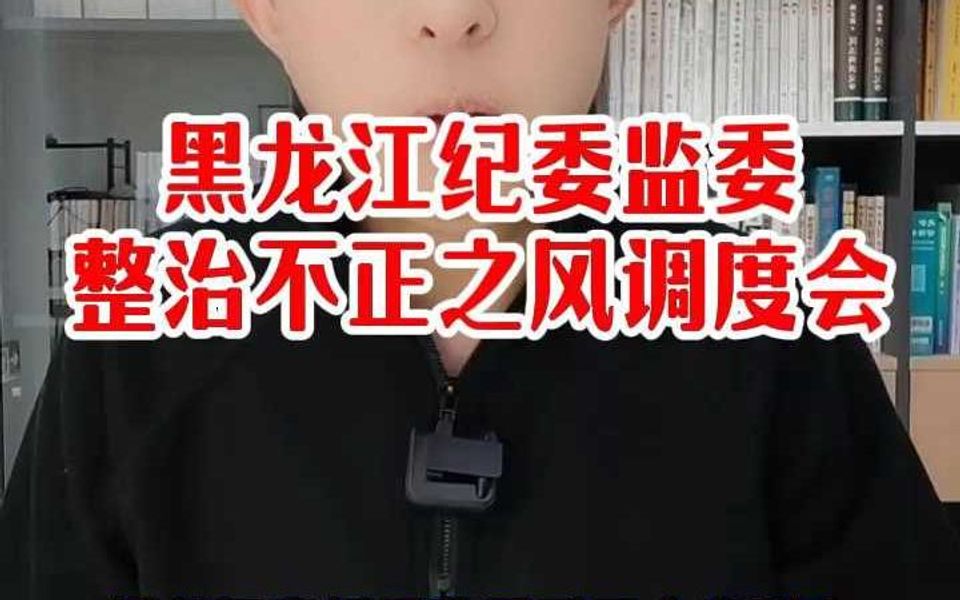 黑龙江纪委监委整治不正之风调度会哔哩哔哩bilibili