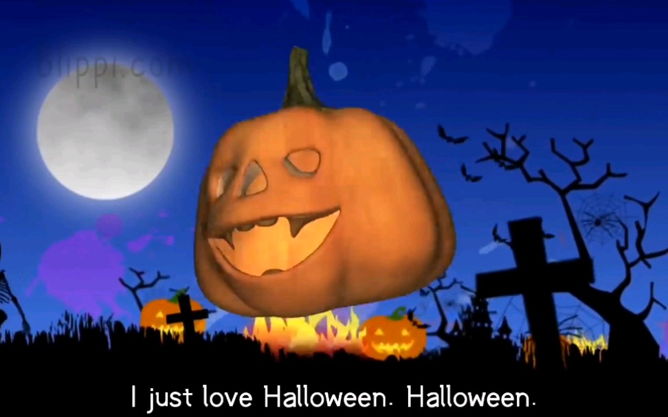 [图]Blippi英语启蒙教育-Halloween song万圣节歌曲英文字幕学习视频