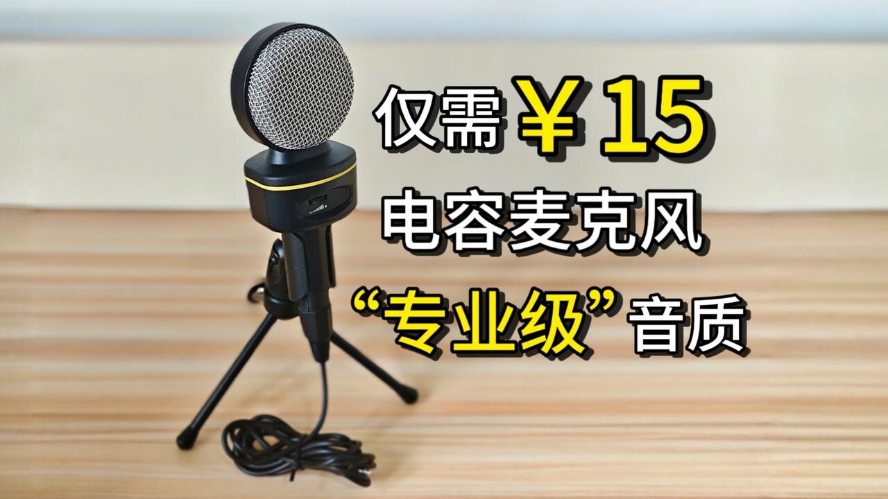 仅需15元的电容麦克风，录音效果怎么样？_哔哩哔哩_bilibili