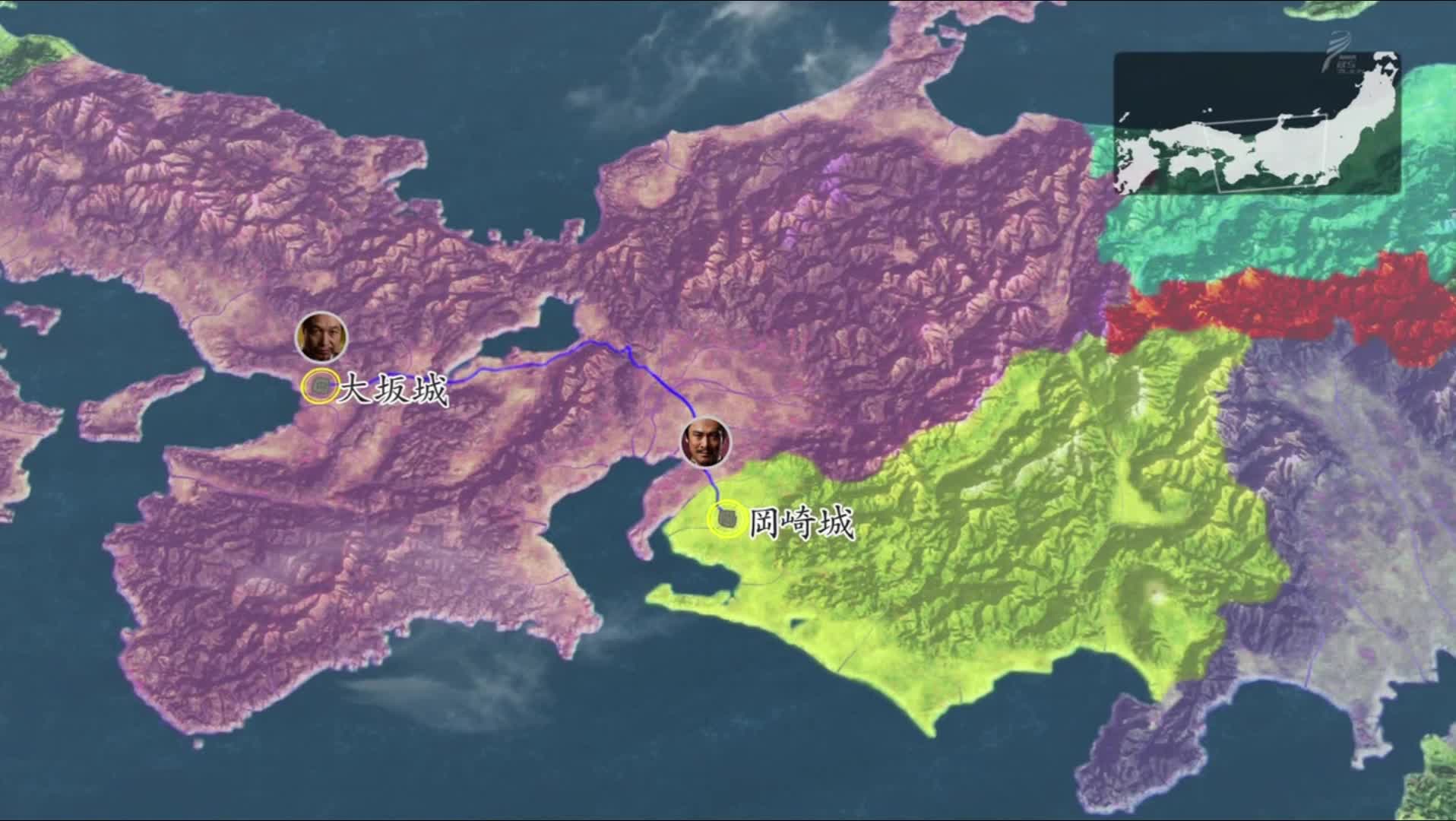 真田丸--德川家康确认丰臣秀吉送来的人质后开始上洛