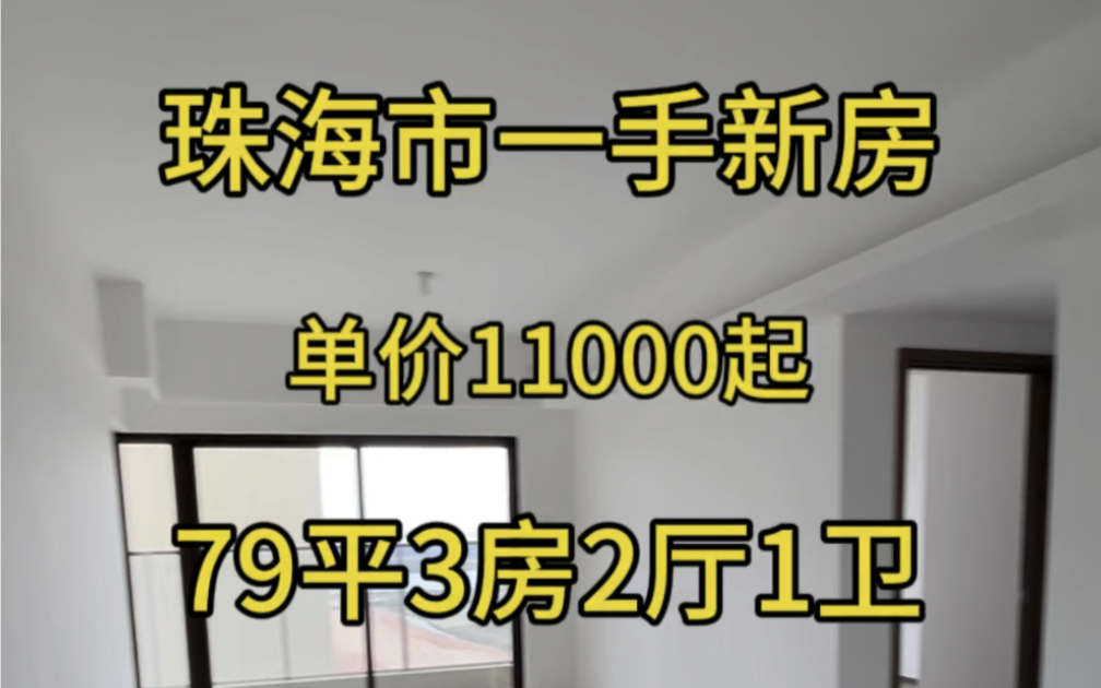 珠海市一手新房!单价11000起首付18万直接上车79平3房2厅1卫去市区25分钟!去机场30分钟!现楼!即买即住#珠海房产 #高性价比好#湖心明荟哔哩哔...