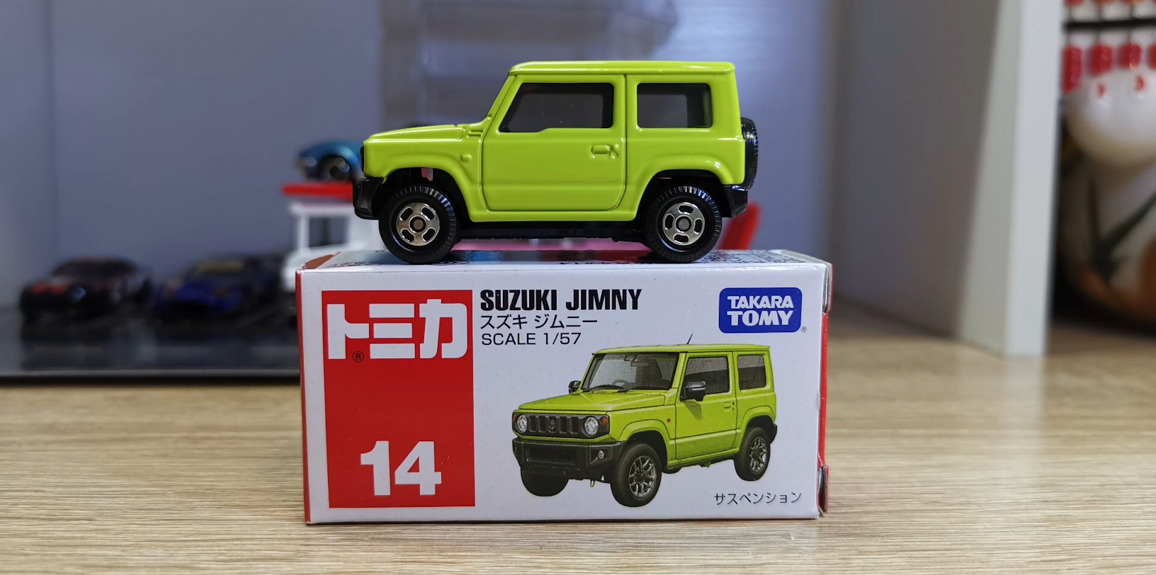 多美卡#红白14号suzuki铃木吉姆尼绿色